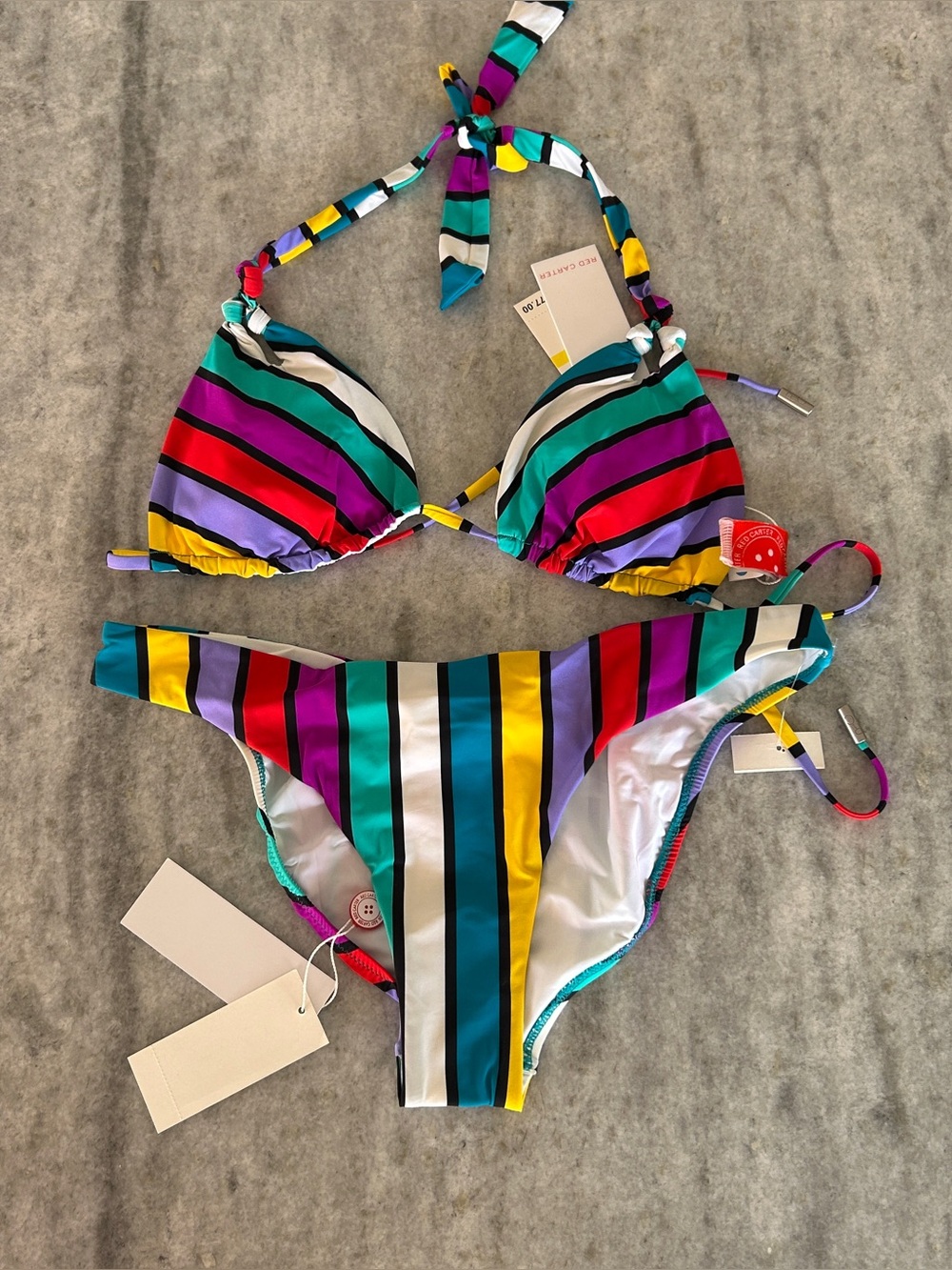Red Carter Multicolor Bikini Size M